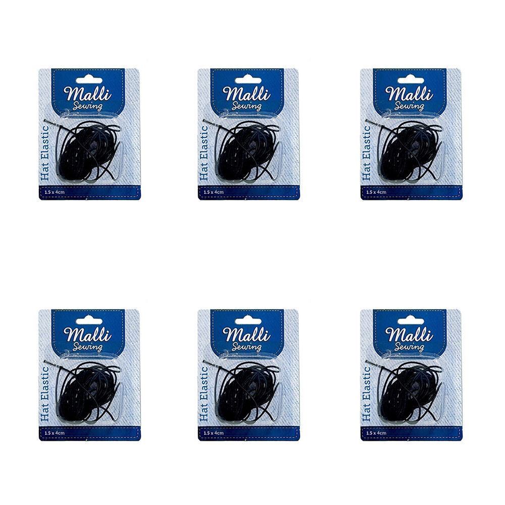 Malli Hat Making Elastic Stretch Craft Cord Thread Millinery Wire 1.5mm x 4m (6 Pack)