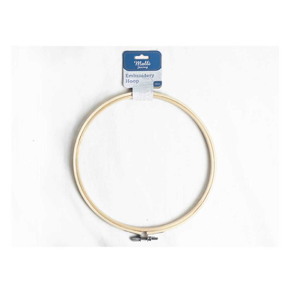Malli Sewing Round Wooden Embroidery/Cross Stitch DIY Fabric Hoop 20cm Brown — image 2
