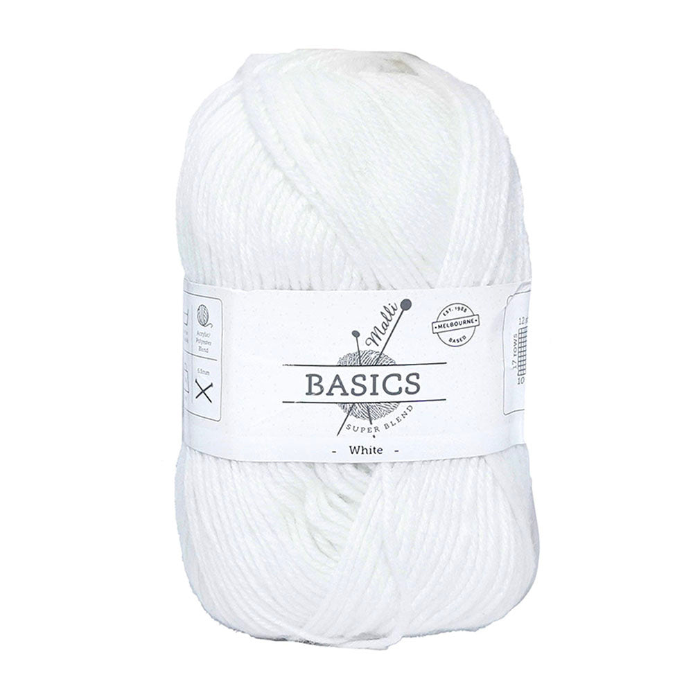 Malli White Blend Basic 100g Knitting/Crochet Craft Yarn Acrylic/Poly (10 Pack) — image 2