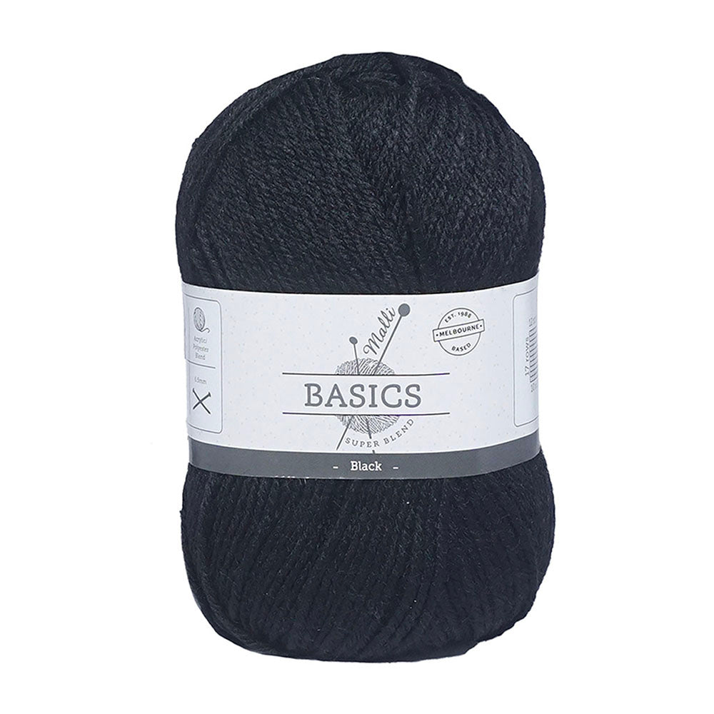 Malli Black Blend Basic 100g Knitting/Crochet Craft Yarn Acrylic/Poly (10 Pack) — image 2
