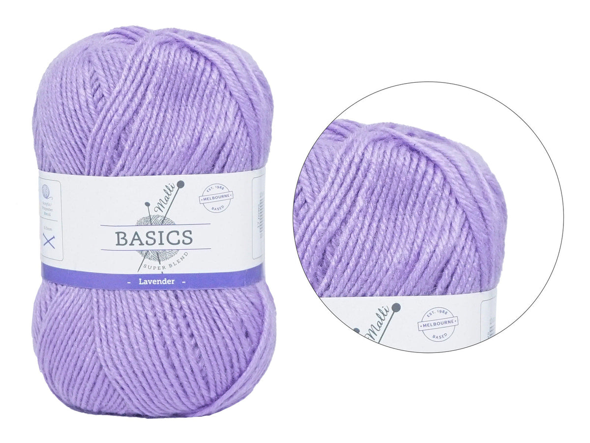 Malli Lavender Super Blend Basic 100g Knitting/Crochet Yarn Acrylic/Poly — image 2