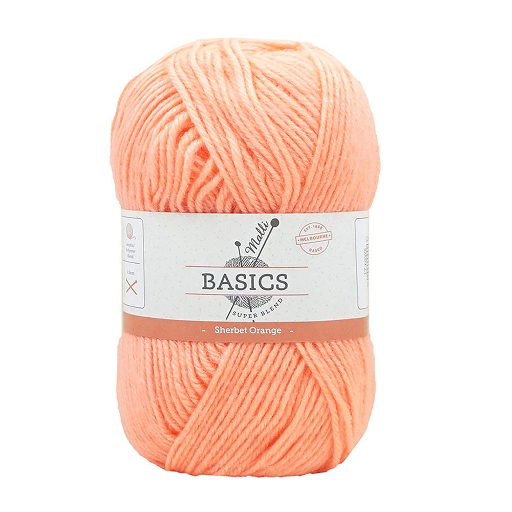 Malli Sherbet Orange Blend Basic 100g Knitting Yarn Acrylic/Poly (10 Pack) — image 2