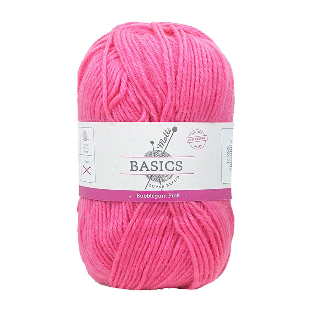 Malli Bubblegum Pink Super Blend Basic 100g Knitting Yarn Acrylic/Poly (10 Pack) — image 2