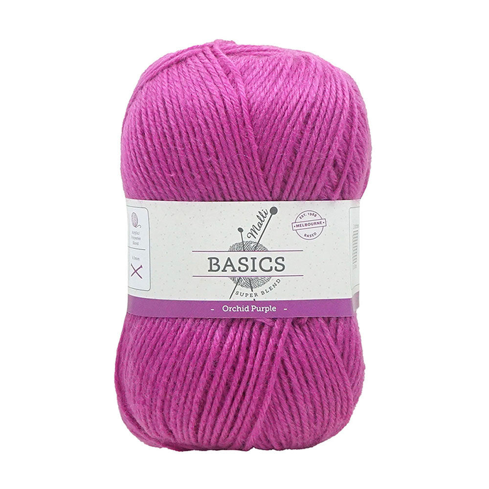 Malli Orchid Purple Blend Basic 100g Knitting Craft Yarn Acrylic/Poly (10 Pack)