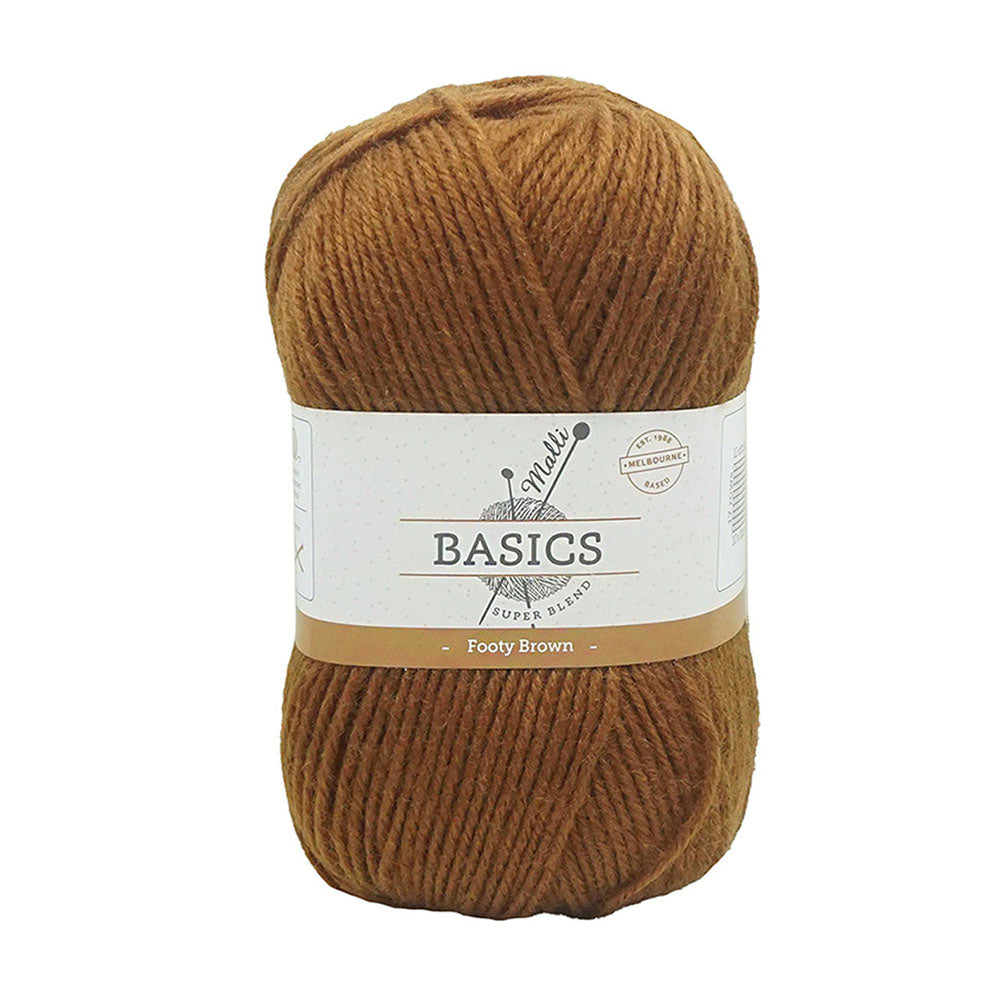 Malli Footy Brown Blend Basic 100g Knitting/Crochet Yarn Acrylic/Poly (10 Pack) — image 2