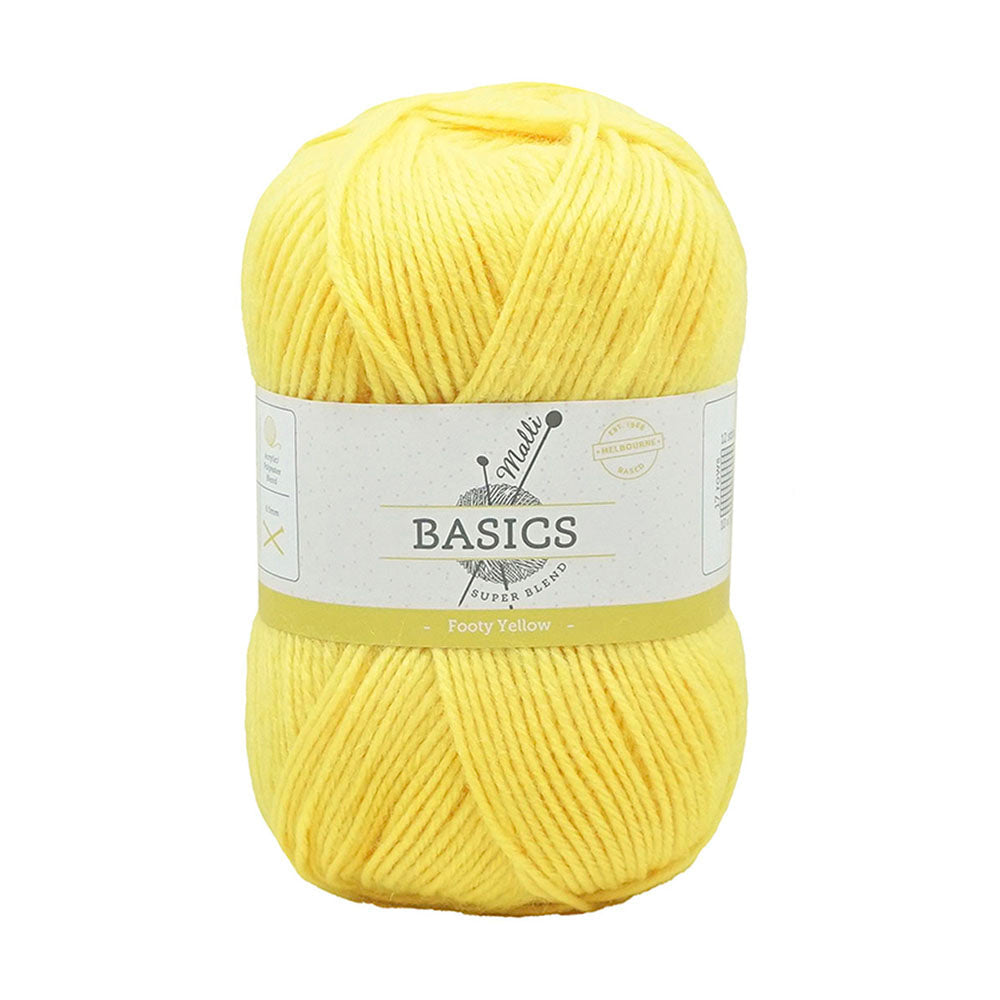 Malli Footy Yellow Blend Basic 100g Knitting Craft Yarn Acrylic/Poly (10 Pack) — image 2