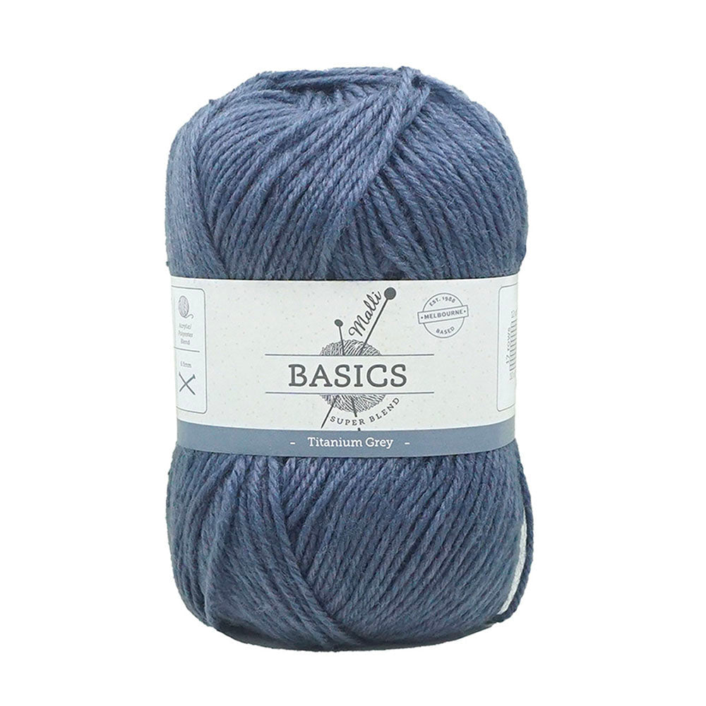 Malli Titanium Grey Blend Basic 100g Knitting Craft Yarn Acrylic/Poly (10 Pack) — image 2