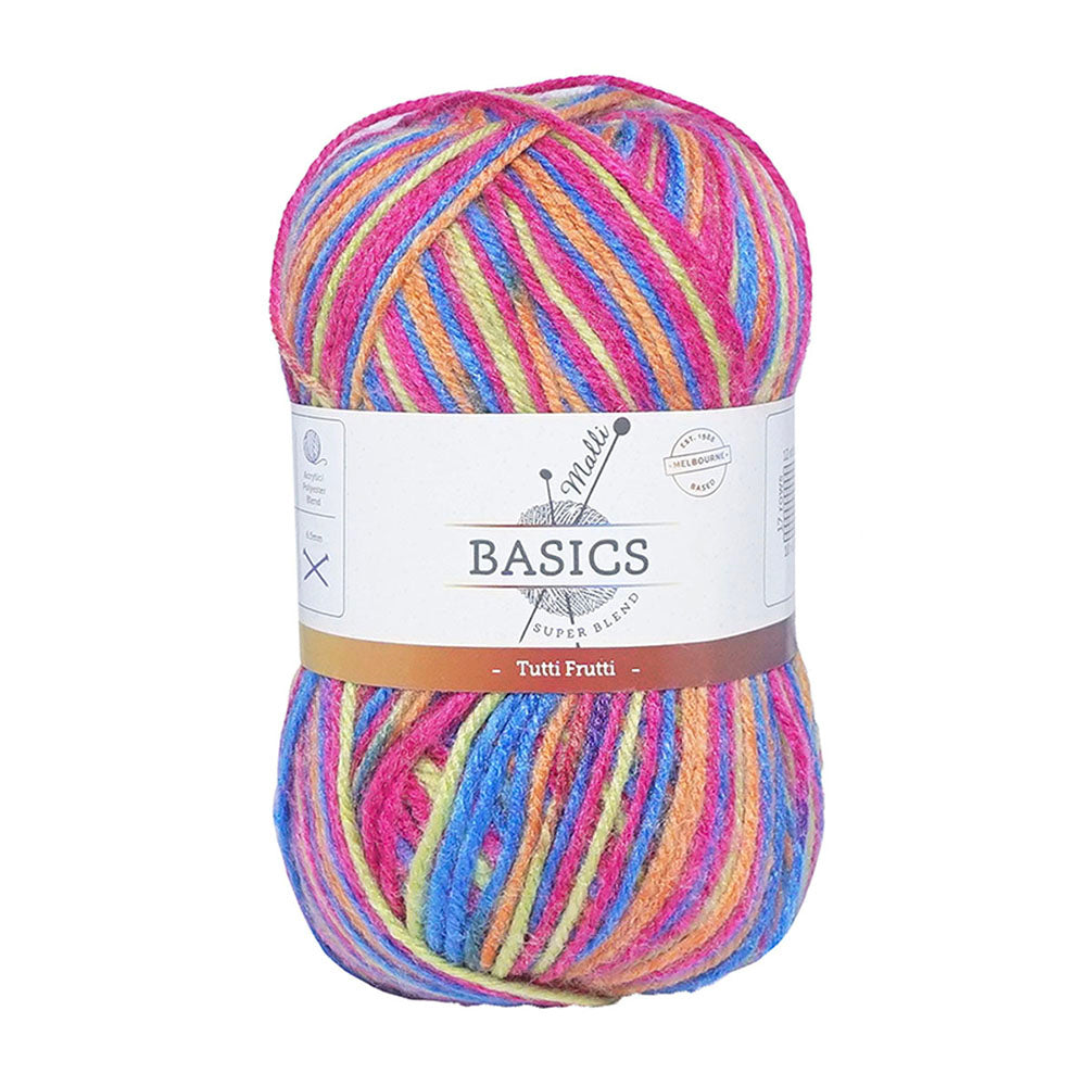 Malli 100g Blend Basic Poly/Acrylic Tutti Frutti Multi Colour Yarn (10 Pack) — image 2