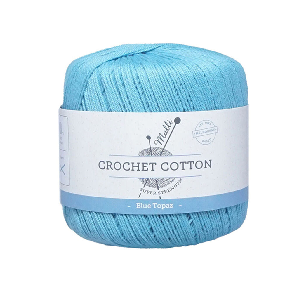 Malli 50g Blue Topaz Super Strength 100% Cotton Crochet Knitting Yarn 3ply