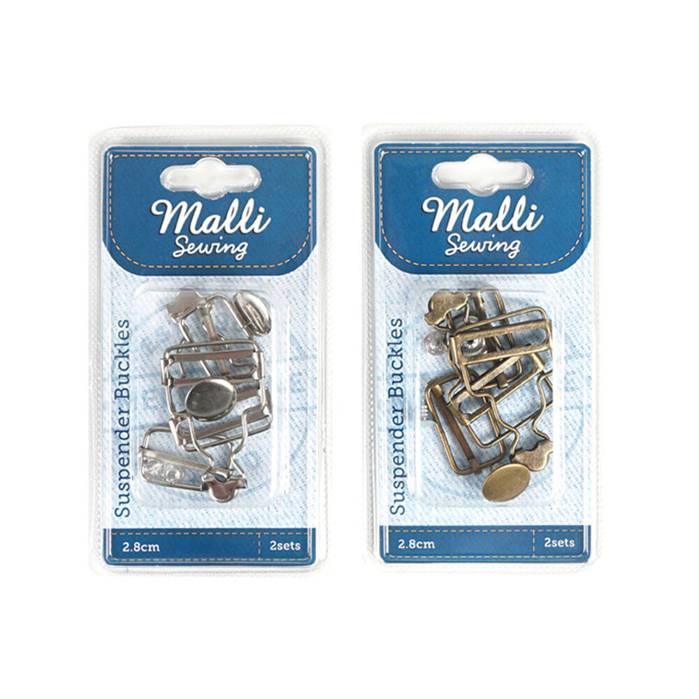 Malli 2pc Malli Sewing Metal Suspender Replacement Buckles/Clip 2.8cm Assorted (6 Pack) — image 3