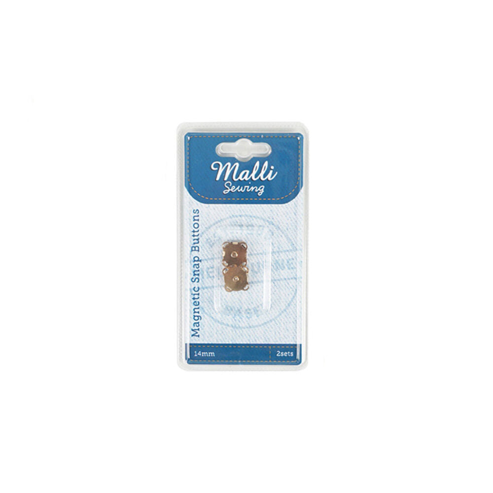 Malli Sewing Sew On Magnetic Metal Snap Buttons Fasteners 14mm Assorted (6 Pack) — image 2