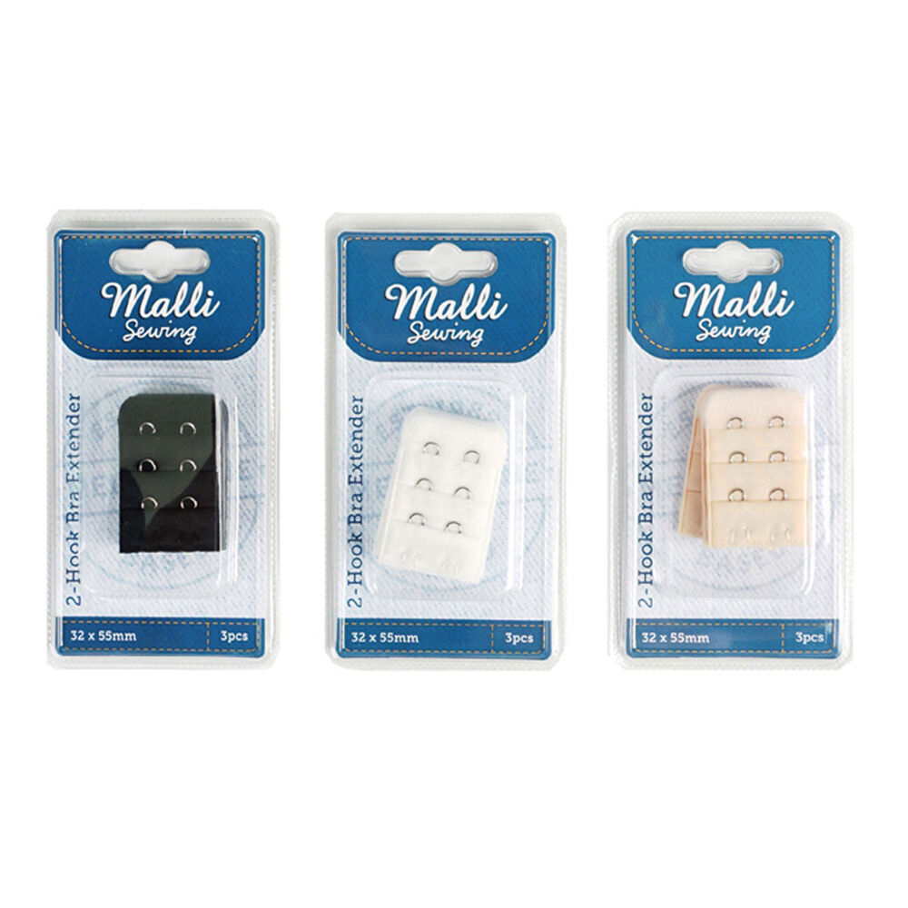 Malli 3pc Malli 1232x55mm Assorted 2-Hook Adjustable Bra Extender (6 Pack) — image 3