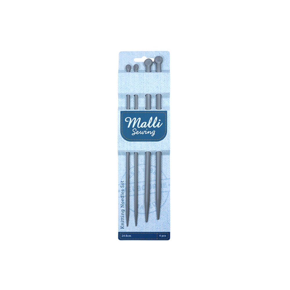Malli Knitting Needles Set Yarn Crafting Tool 5 & 8mm - Grey (2 Pieces) — image 2