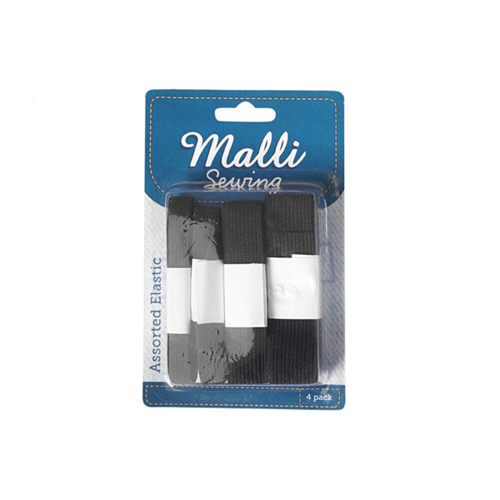 Malli 4pc Malli Sewing Elastic Flexible Sewing Bands Waistband Assorted Sizes (6 Pack) — image 2