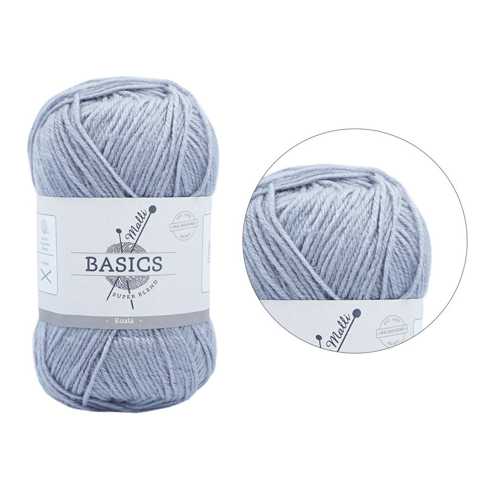 Malli 16x9cm Koala Super Blend Basic Crochet Knitting Yarn 8ply 100g — image 2