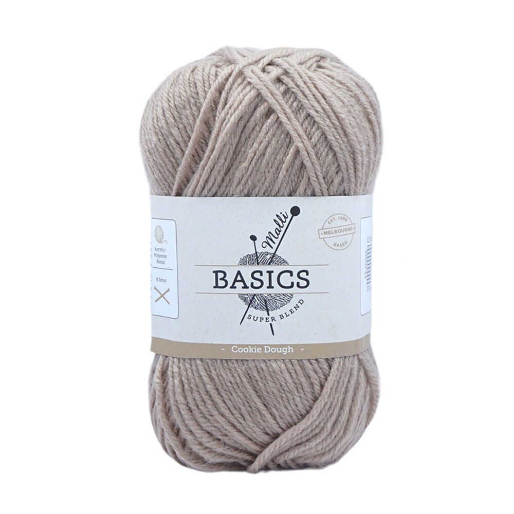 Malli 16x9cm Cookie Dough Super Blend Basic Crochet Knitting Yarn 8ply 100g