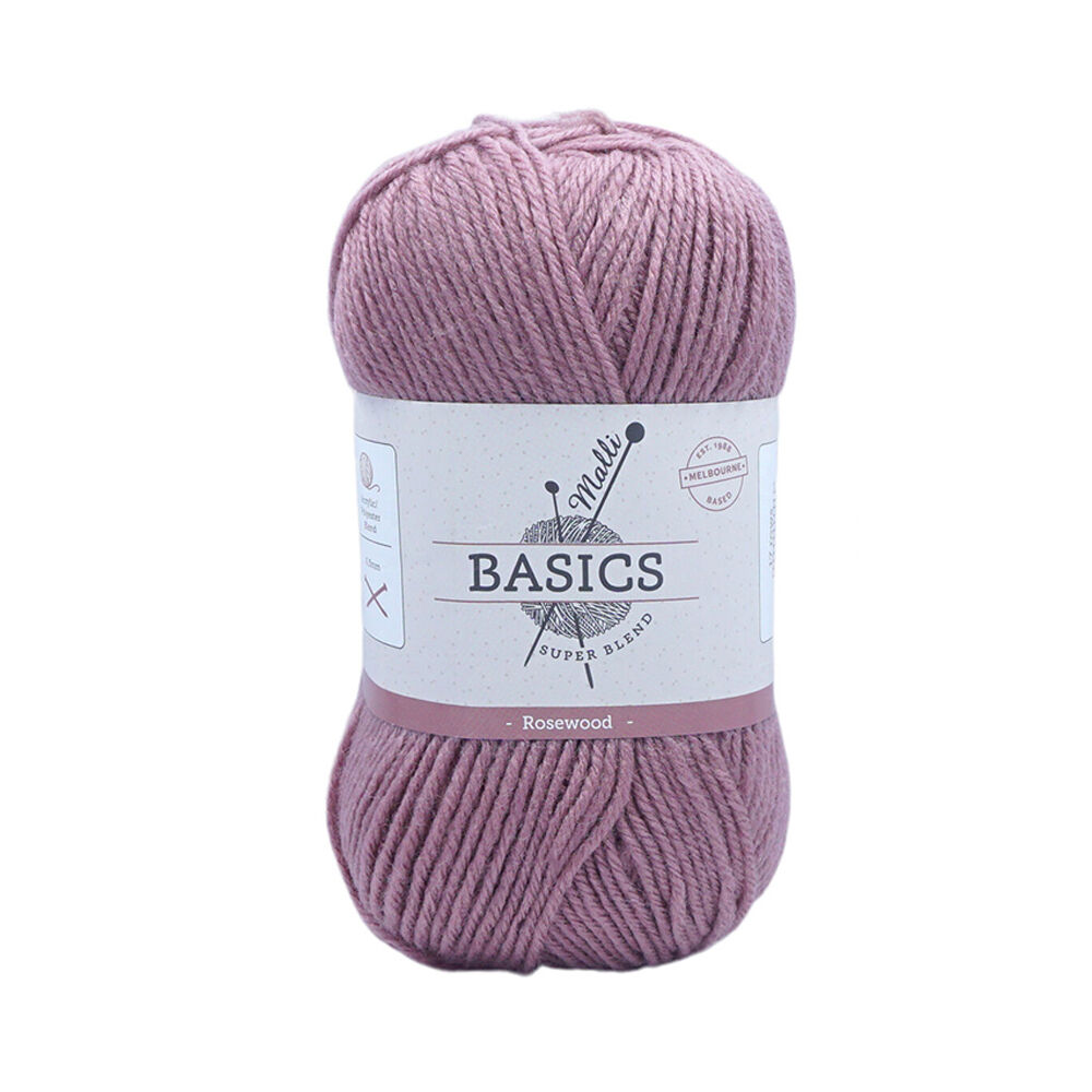 Malli 16x9cm Rosewood Super Blend Basic Crochet Knitting Yarn 8ply 100g