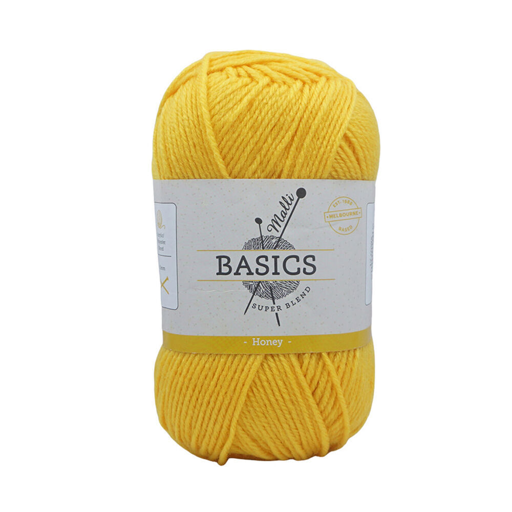 Malli Super Blend Basic Crochet Knitting Yarn 8ply 100g 16x9cm Honey (10 Pack) — image 2