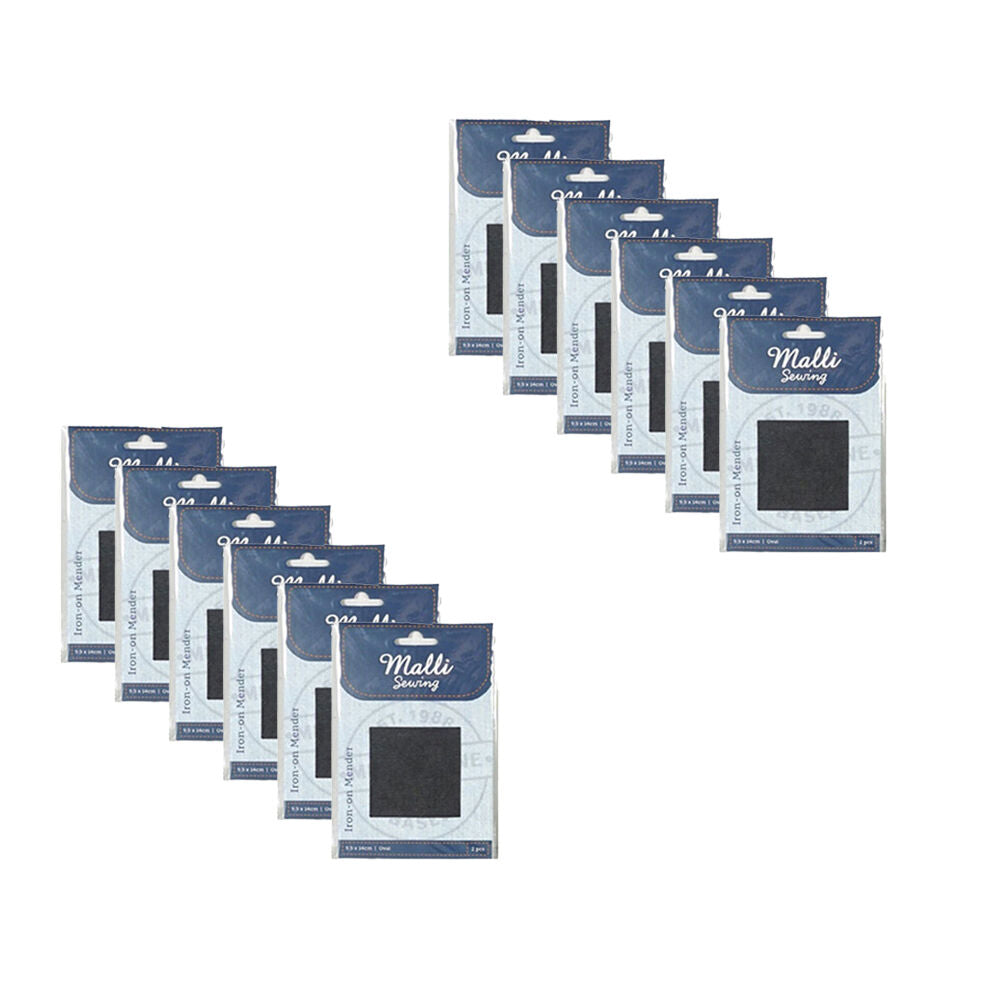 Malli Sewing Assorted Iron On Mender Denim Repair Patches (12 Pack)