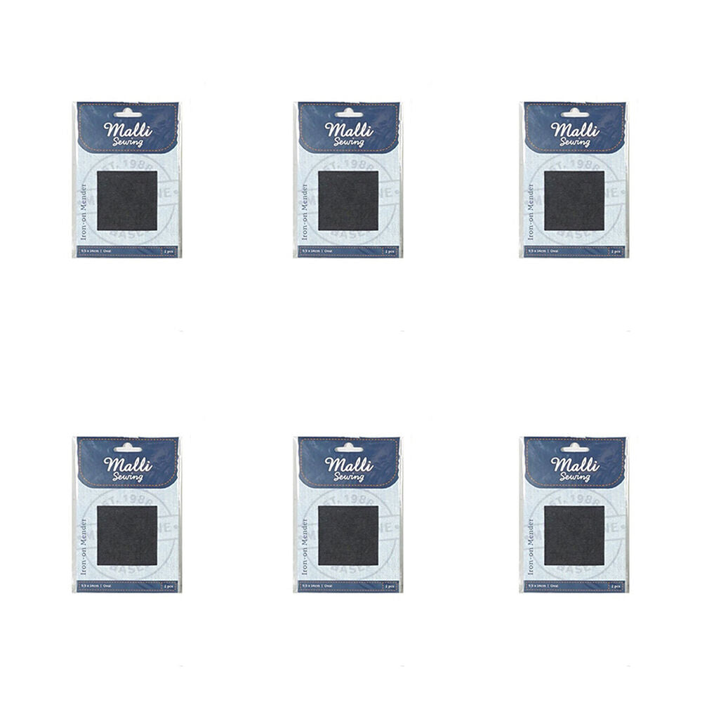 Malli Sewing Assorted Iron On Mender Denim Repair Patches (6 Pack)