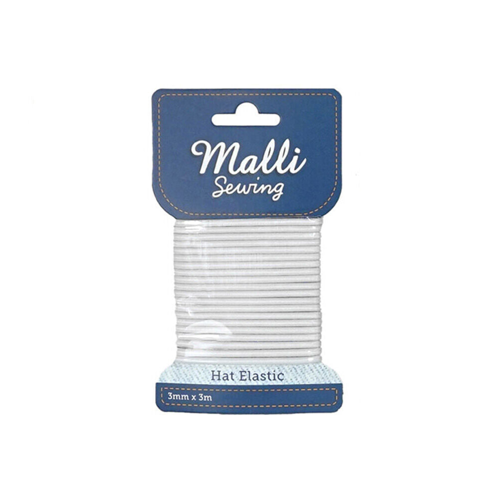 Malli Sewing 3mm x 3M Assorted Round Hat Polyester/Latex Elastic Cord/String (6 Pack) — image 2