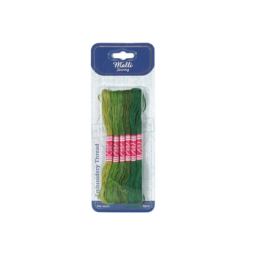 Malli Green 8M Sewing Embroidery Cross-Stitch Thread (6 Pieces) — image 2