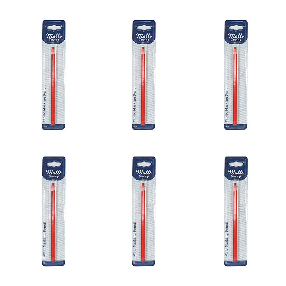 Malli Sewing Fabric Marking Pencil Temporary Fabric Marking Tool 17cm Asstd (6 Pack)