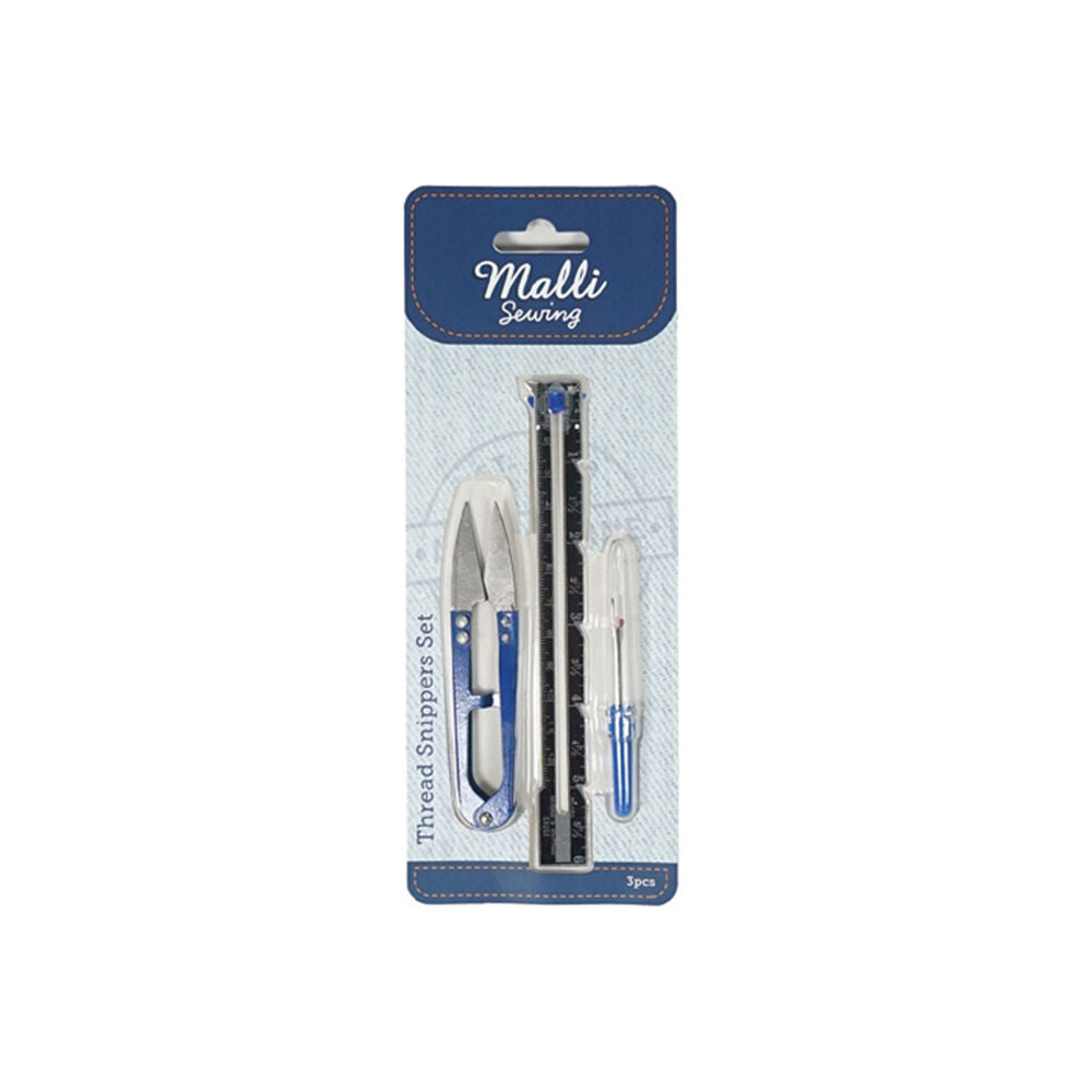 Malli Sewing Metal/Plastic Sewing Thread Cutter Snippers Mini Scisssors (3 Pieces)