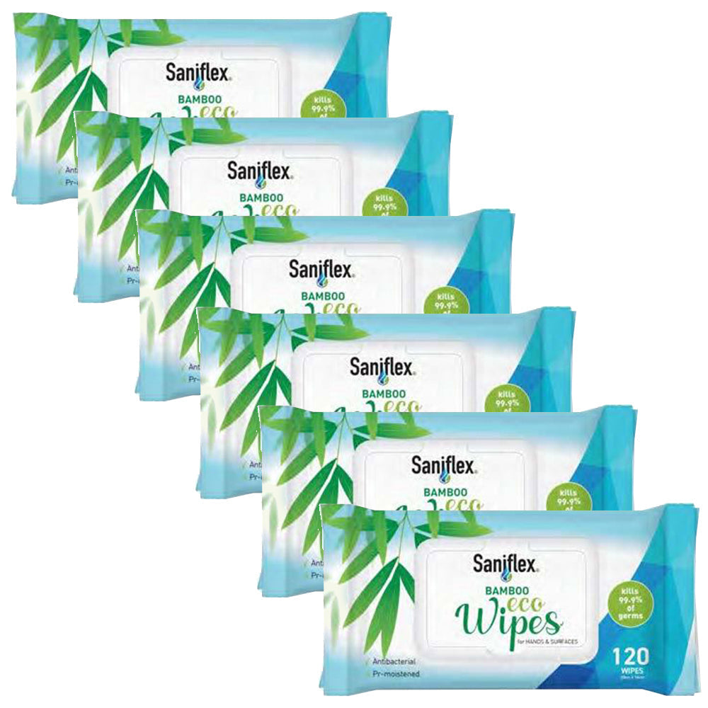 Saniflex Bamboo Material Eco Surface Wipes Home Kitchen cleaning (720 Pieces)
