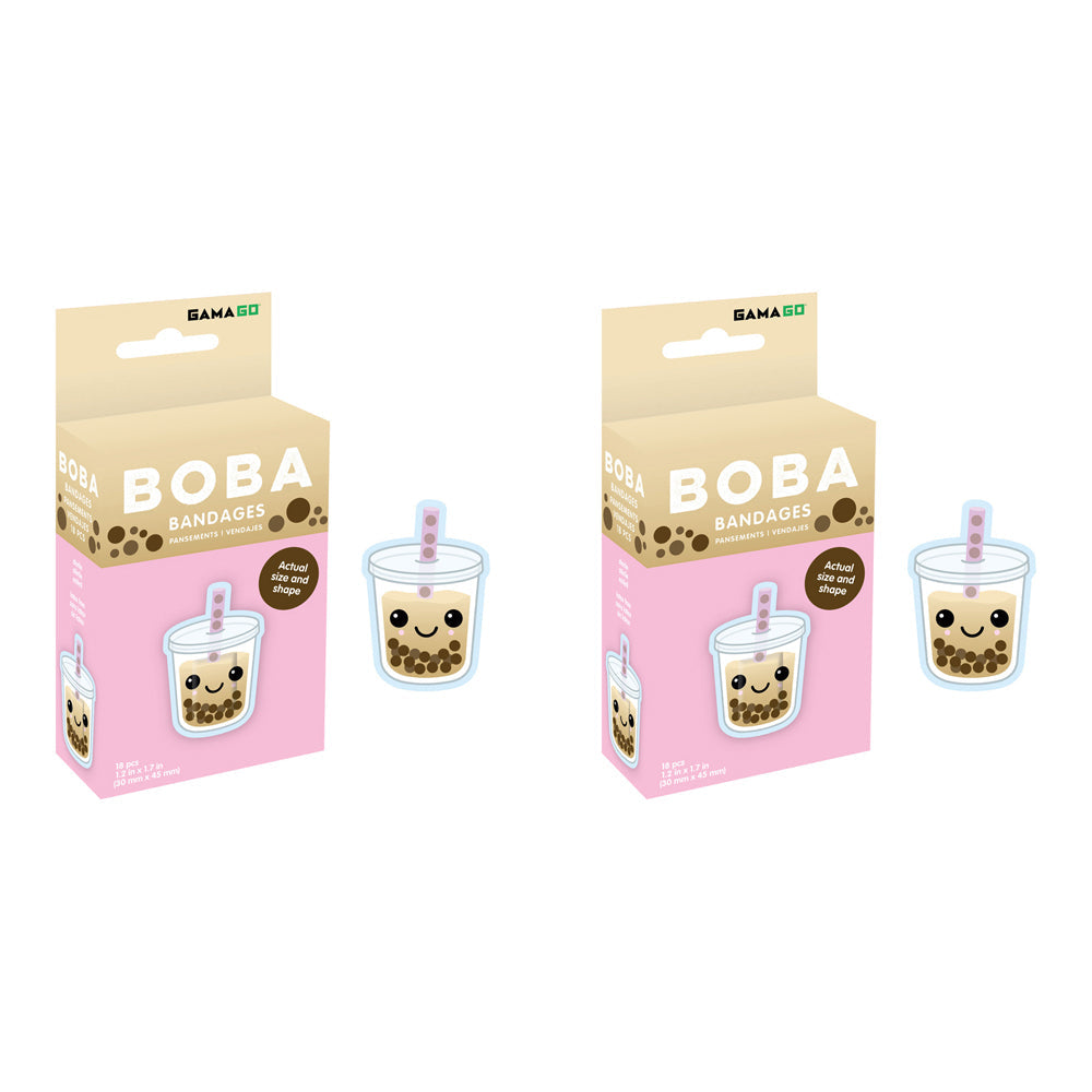 Gamago 18pc Gamago Boba Bandages Kids/Children First Aid Bandaid Wound Plaster 4.5cm (2 Pack)