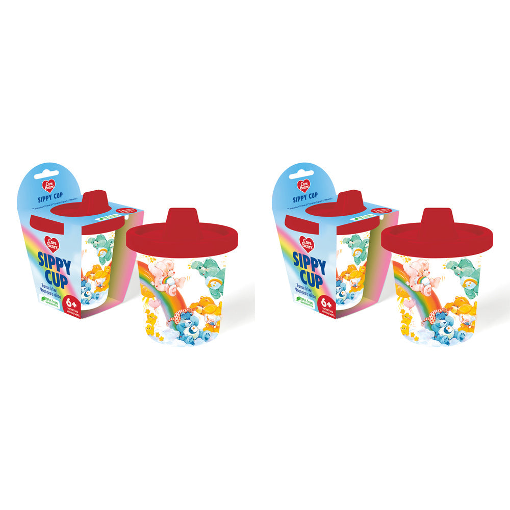 Gamago Care Bears 207ml Sippy Cup Baby/Toddler Water/Milk Drinkware Mug 6m+ (2 Pack)