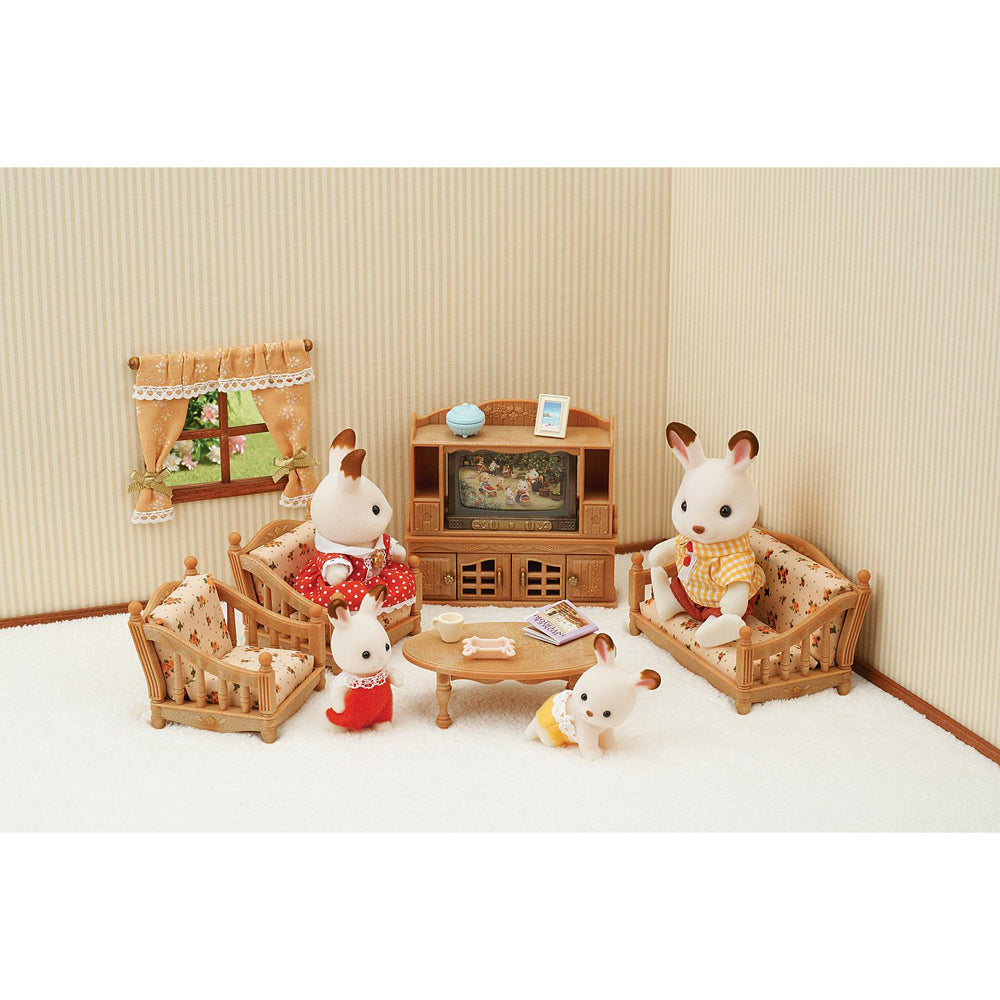 Sylvanian Families Comfy Living Room Playset Kids Dollhouse Play Toy 3+ (20 Pieces) — image 2