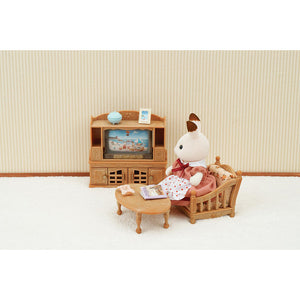 Sylvanian Families Comfy Living Room Playset Kids Dollhouse Play Toy 3+ (20 Pieces)