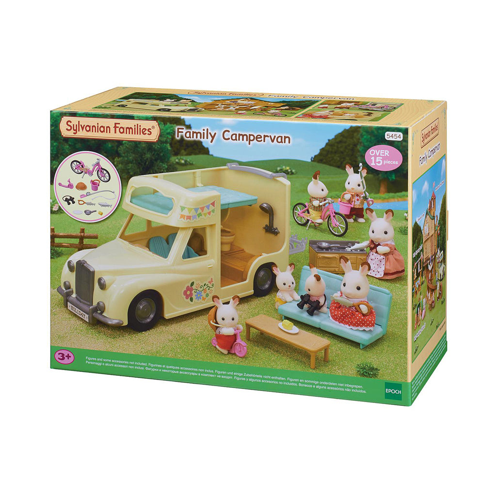 Sylvanian Families Family Campervan Kids Miniature Collectible Toy 3y+ (19 Pieces)