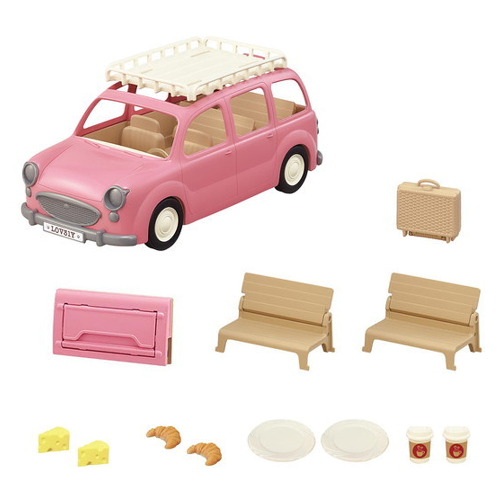 Sylvanian Families Family Picnic Doll Interactive Camper Van Kids Play Toy Pink — image 2