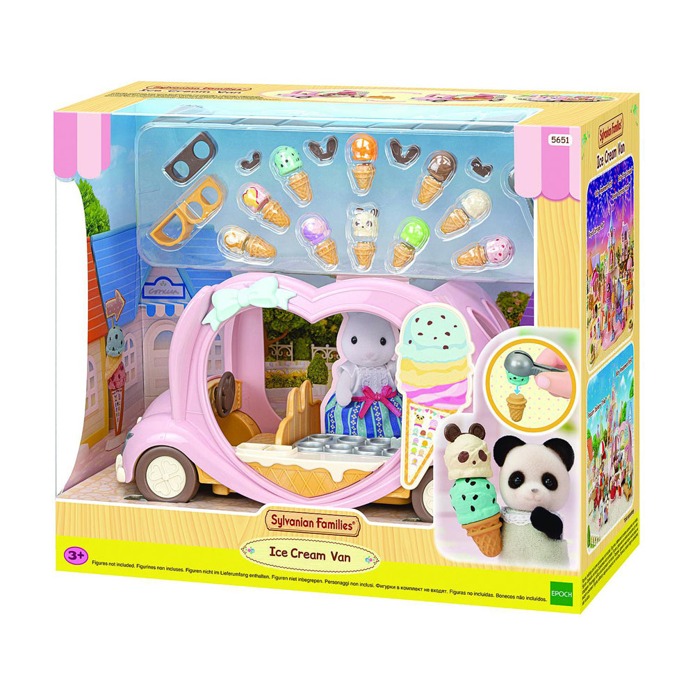 Sylvanian Families Ice Cream Van Kids Miniature Collectible Figure Toy Set 3y+