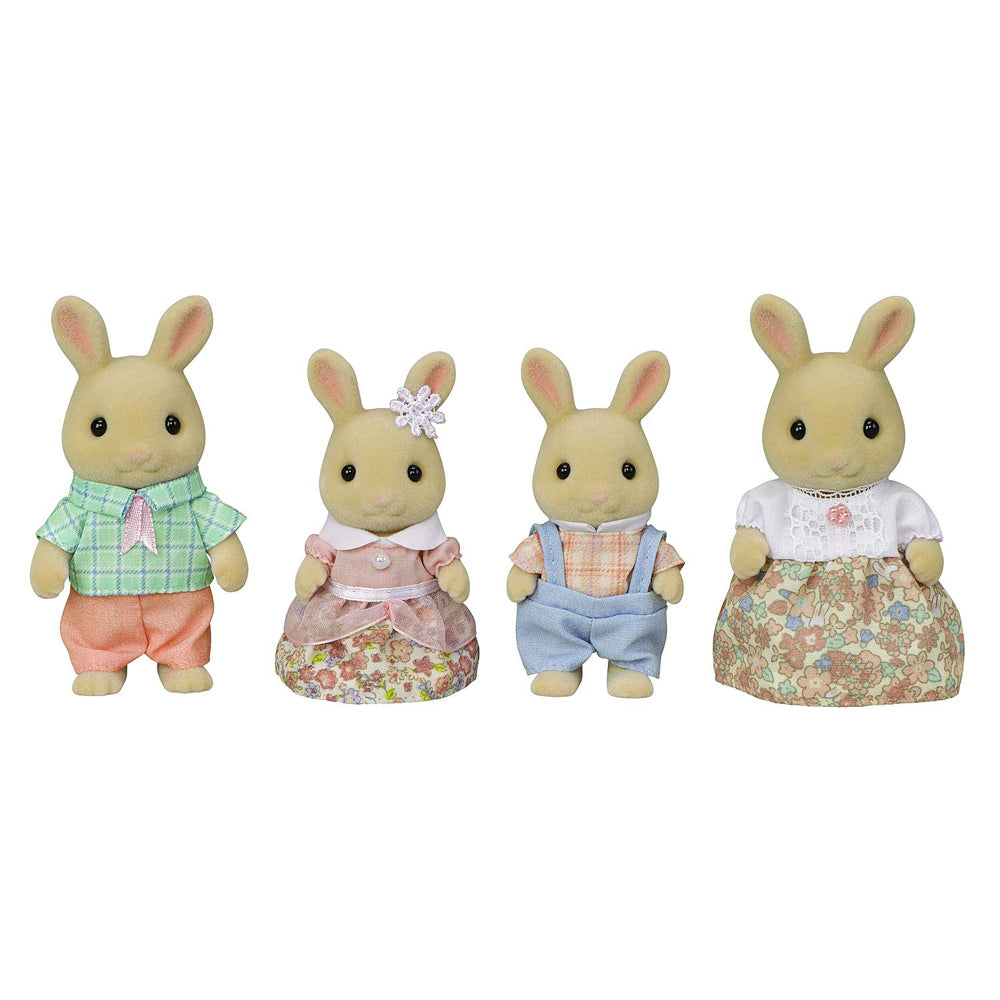 Sylvanian Families Milk Rabbit Family Kids/Children Miniature Figure Toy 3y+ (4 Pieces)