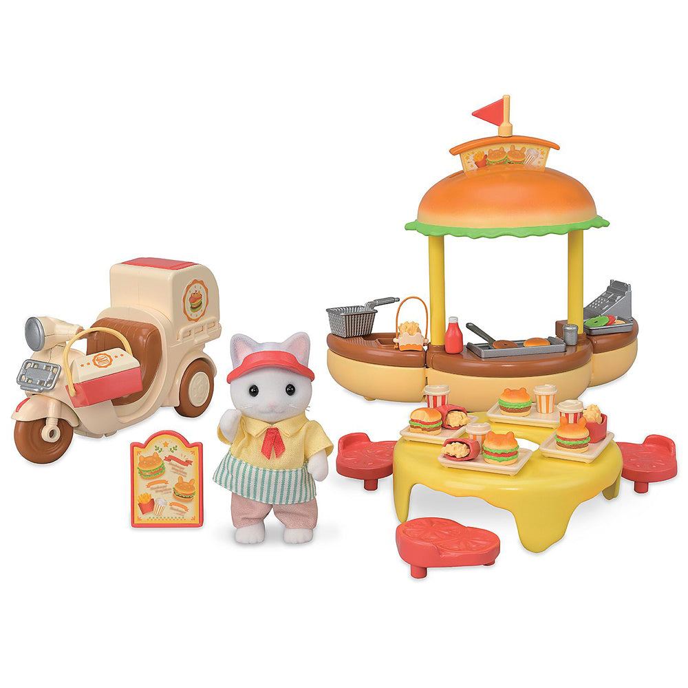Sylvanian Families Hamburger Stand Pretend Shop Miniature Figure Toy Set 3y+ — image 4