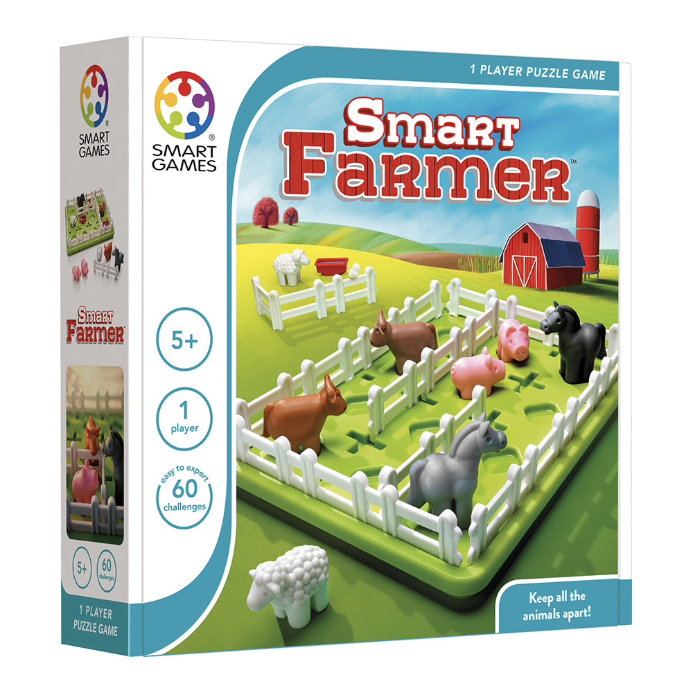 Smart Games Smart Farmer Children's/Kid's Single Player Puzzle Grid Game 4y+