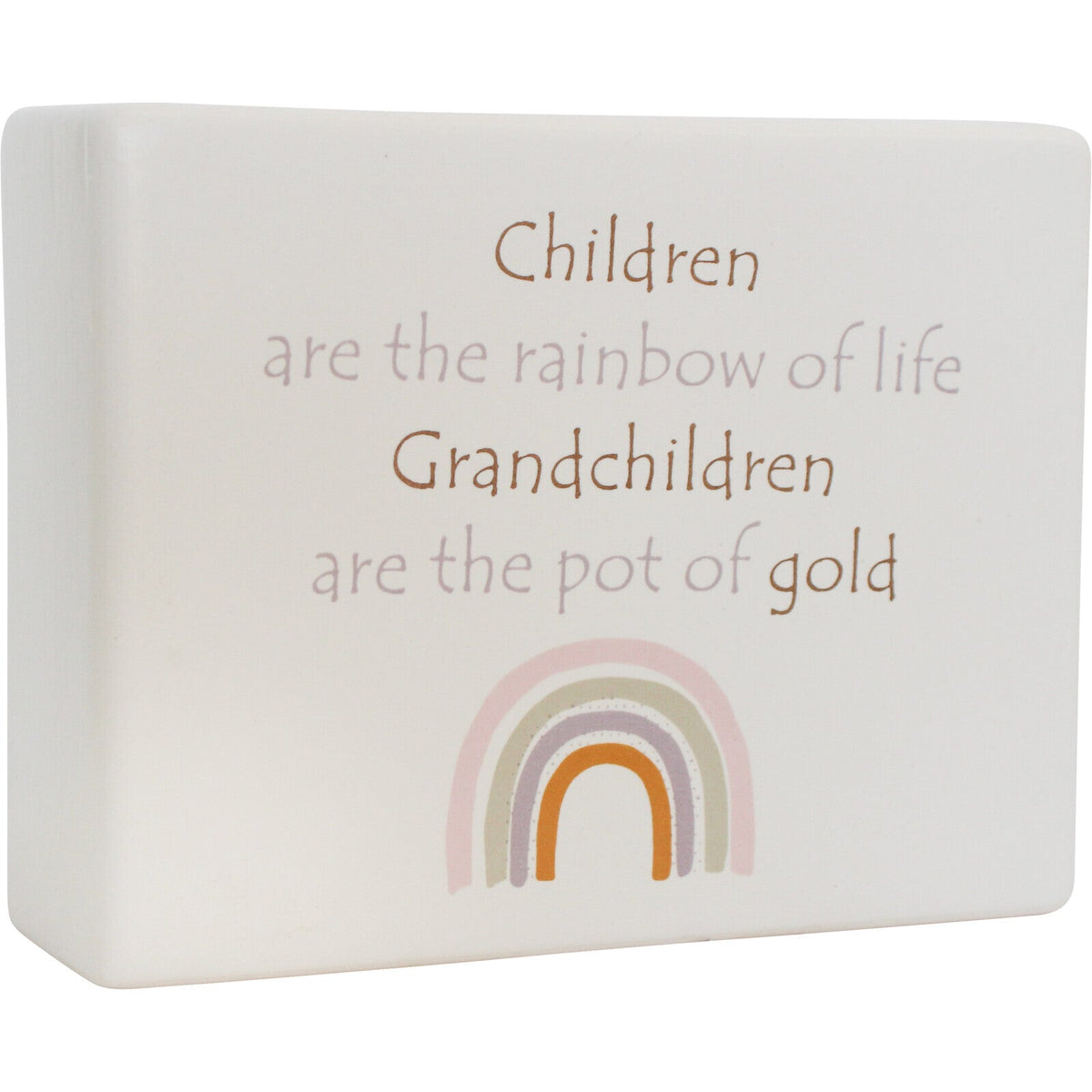 LVD Standing Ceramic 13x10cm Sign Display Tabletop Home Decor Grandchildren White — image 2