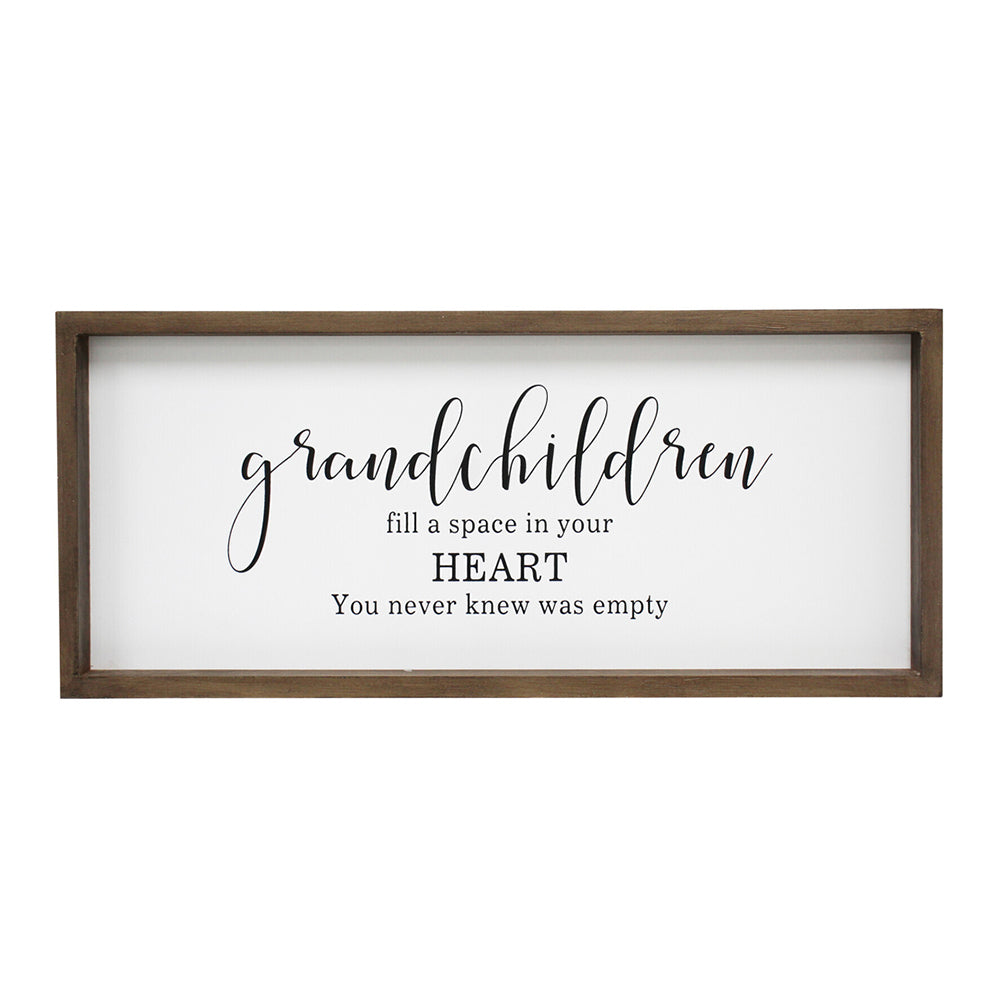 LVD MDF 48cm Grandchildren Sign Home Wall/Tabletop Decorative Rectangular Plaque