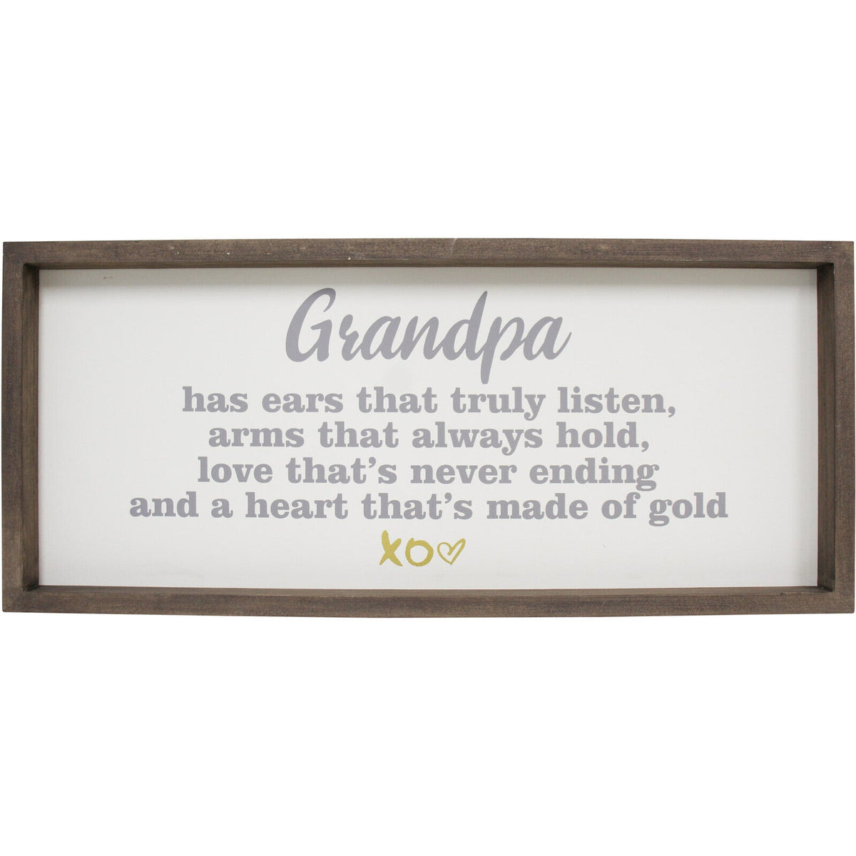 LVD MDF 48cm Grandpa Gold Sign Grandfathers Gift Signage Hanging/Desk Plaque Decor