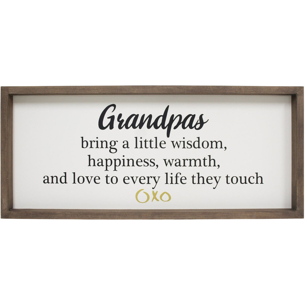 LVD MDF 48cm Grandpa Wisdom Sign Grandfathers Signage Hanging/Desk Plaque Decor