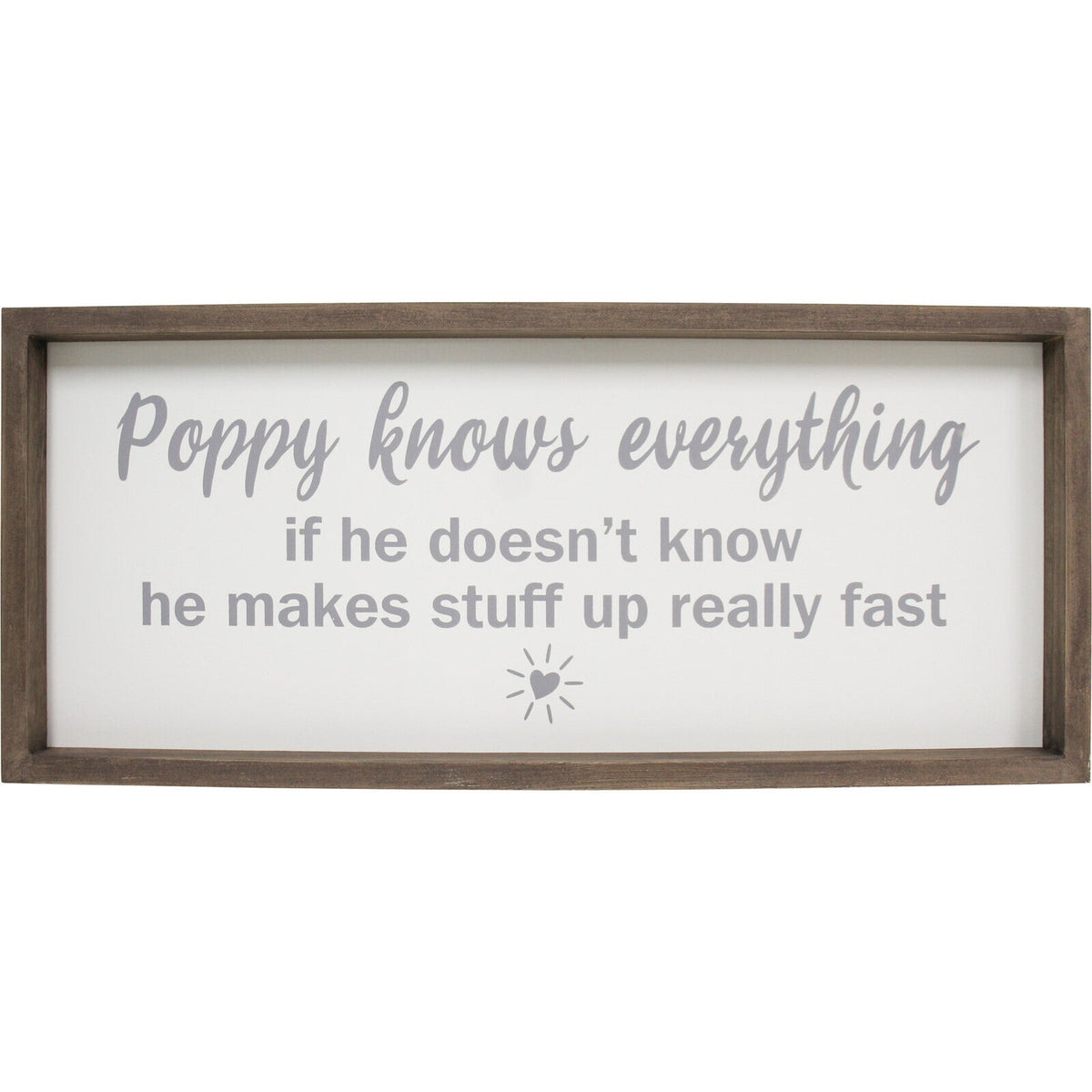 LVD MDF 48cm Poppy Knows Everything Sign Grandfathers Hanging/Desk Plaque Decor