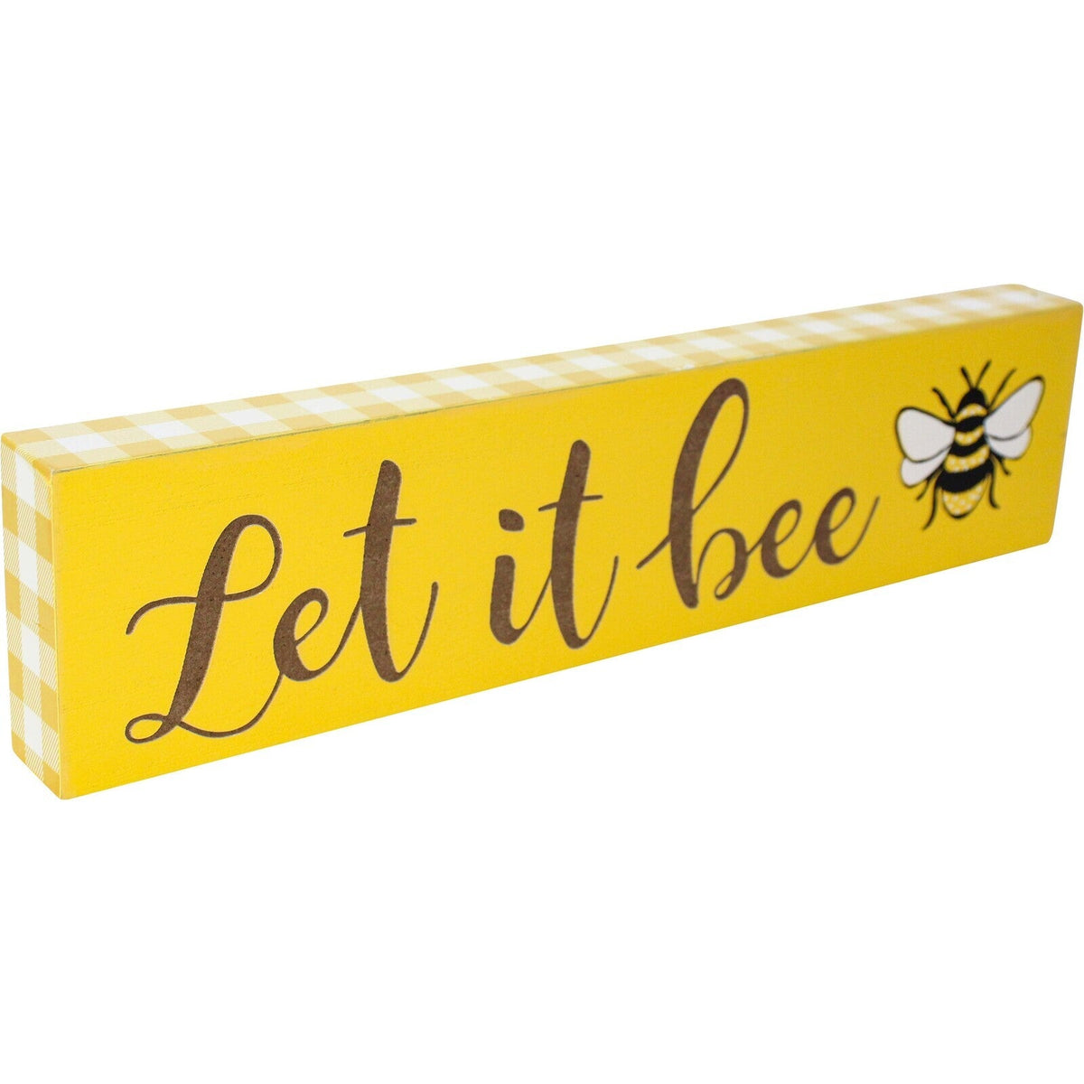 LVD 30cm MDF Let It Bee Sign Wall/Door Hanging Home Decor Plaque Shelf Display — image 2