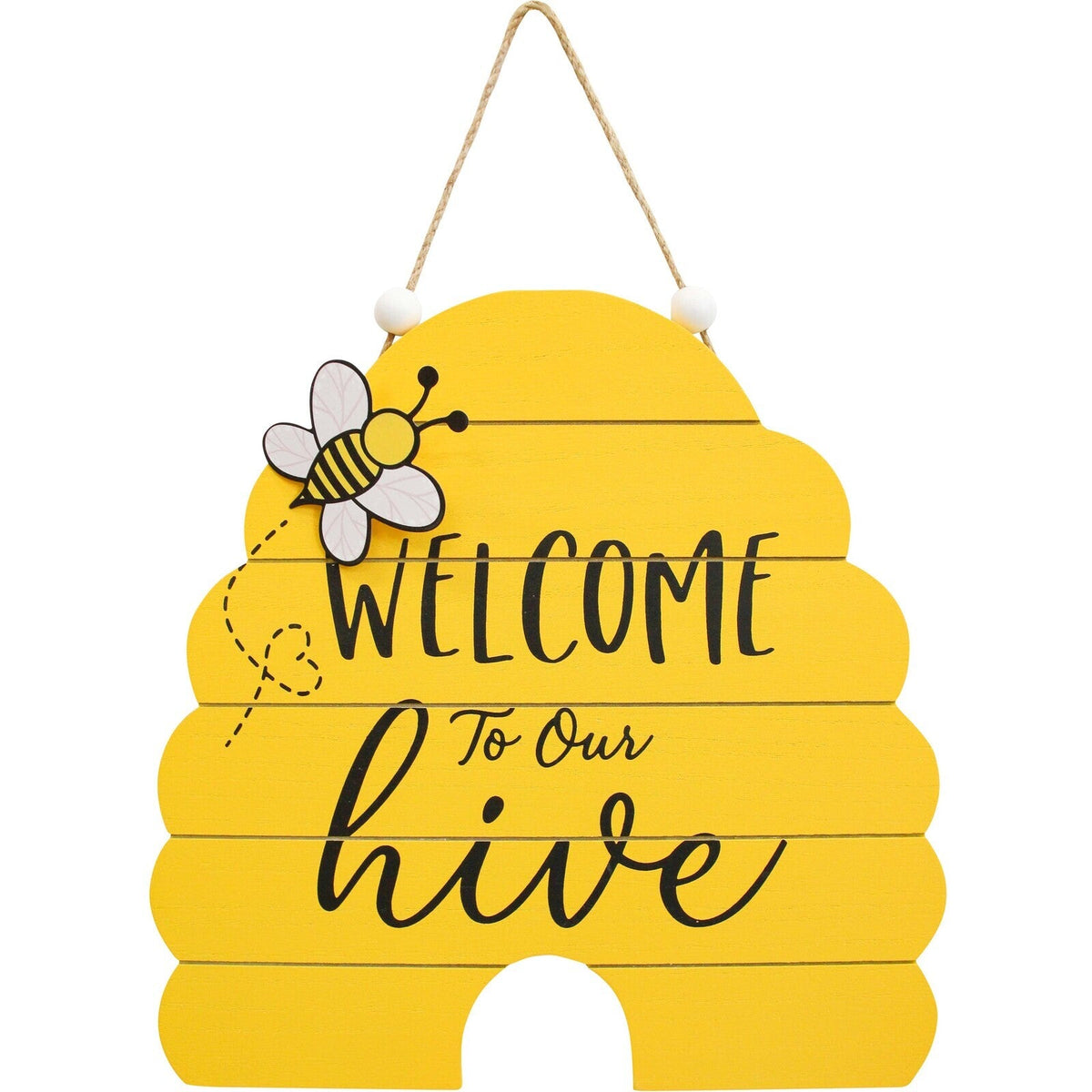 LVD 30cm MDF Bee Hive Sign Wall/Door Hanging Home Decor Plaque Shelf Display