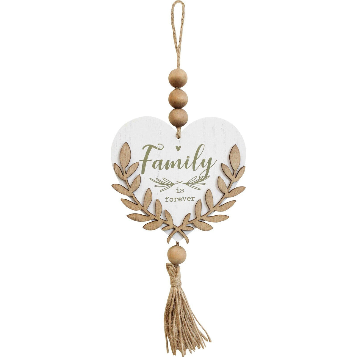 LVD 21.5cm MDF Sign Wall Hanging Home/Room Decorative Display Family Heart (2 Pack) — image 2