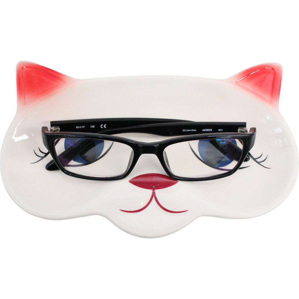 LVD Cat Face Ceramic 19cm Soap/Glasses Trinket Dish Desk/Table Decorative Plate — image 2