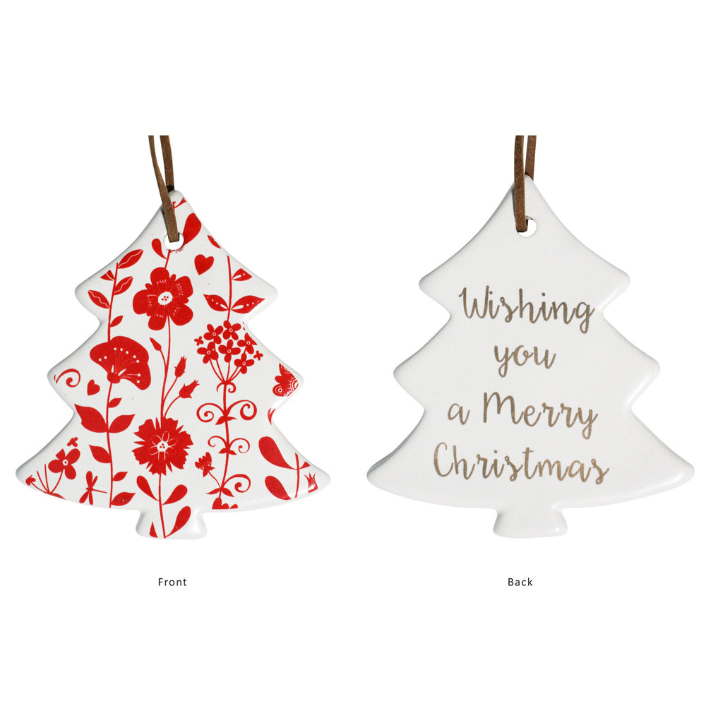 LVD Tree Folk Home/Office Hanging X-mas Display Ornament Decor 8x9cm Red (12 Pack) — image 2