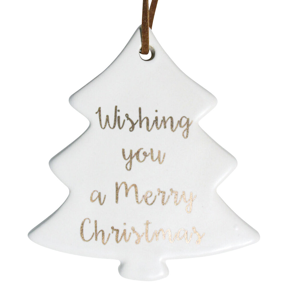 LVD Ceramic Tree Aqua Fantasy Home Christmas Hanging Ornament Decor 8x9cm — image 3